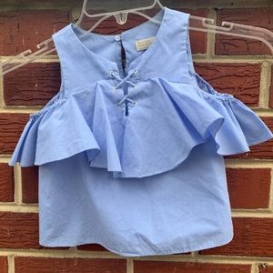 Zara girls lace up blouse